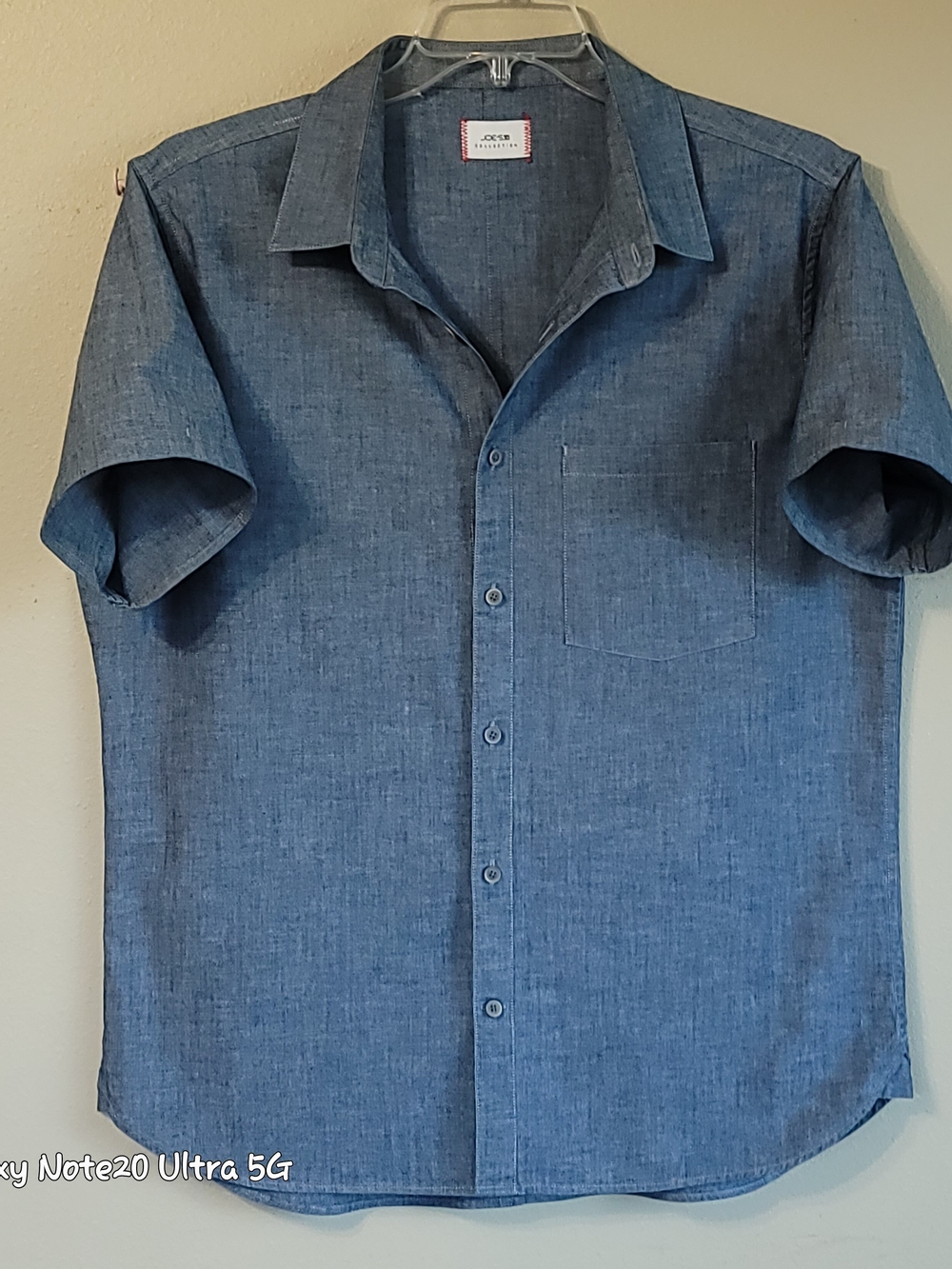 Joe’s Jeans "Joe's Collection" Short Sleeve Chambray Shirt Blue XL Like New
